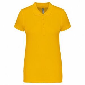Kariban Womens/Ladies Pique Polo Shirt / Yellow